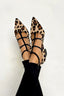 Enoira | Leopard Strap Ballet Heels